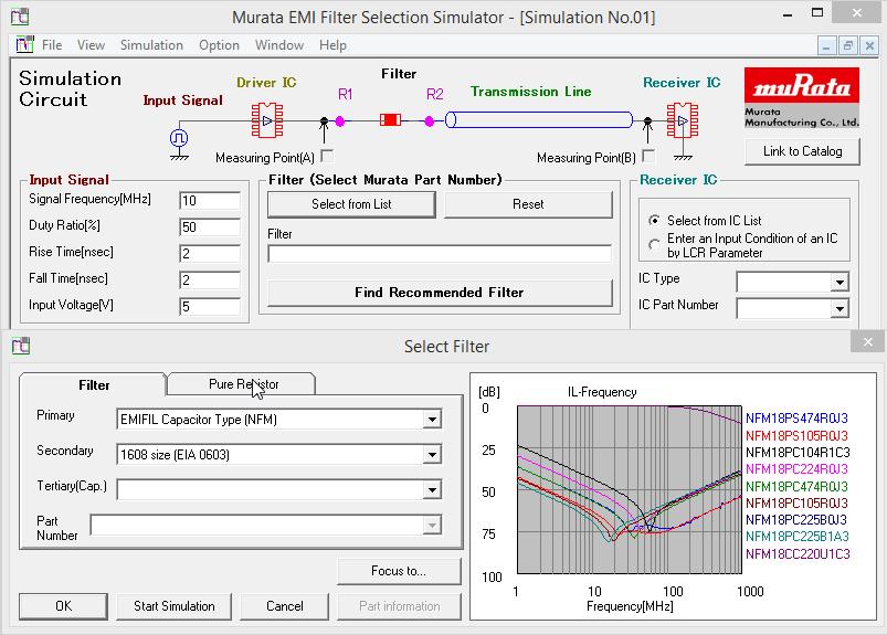 Murata selection tool A designer can maximize rejection of an unwanted RF frequency by
