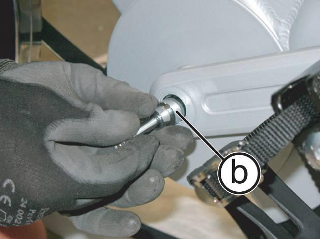 Remove the pedal crank cap (a) using a flat screwdriver. Figure 6.5-9 2.