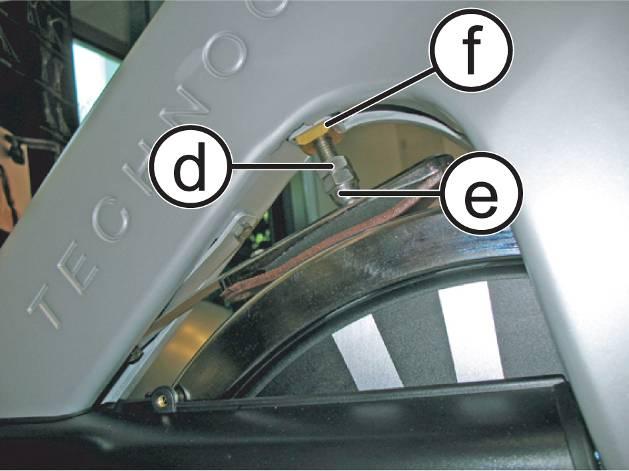 6.7 DISASSEMBLING BRAKE 6.7.1 DISASSEMBLING BRAKE KNOB 1. Back off the knob (a) and remove the rubber bellow (b) from the bottom. 2.
