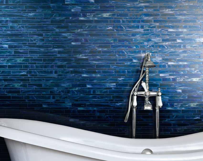 The interplay of light and dark shades immediately captures and focuses attention RagnoUSA struts its stuff with the stunning new CATWALK glass mosaics line.