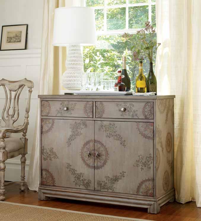 Hall Chest shown here open, offers plenty of storage and