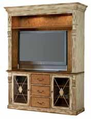 shelves behind each; three drawers, top has drop front and bottom two have CD/DVD dividers Can be used free standing 70 1/2W x 22 1/4D x 36H (179 x 57 x 91 cm) 3013-55490 Entertainment Console Surf,
