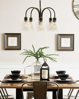 Shown is the five-light chandelier in the Heirloom Bronze finish, and its dimensions are 19 high and 25 in diameter.