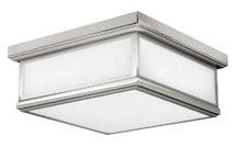 Avenue Ceiling - Kalla Square ceiling luminaire with frosted acrylic bottom and side window diffusers. **Warm dimming available. Consult customer service. 14.25 6.