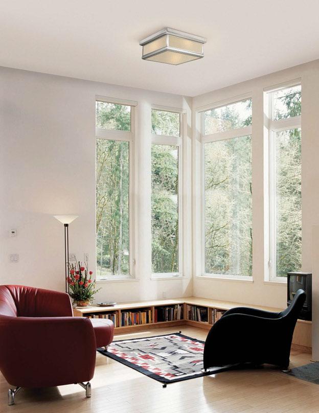 LED Driver on Board Avenue Ceiling - Fablux Square ceiling luminaire with knoll textile fabric bottom and side window diffusers. **Warm dimming available. Consult customer service. 14.