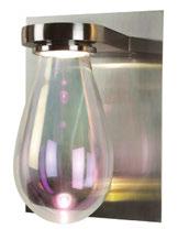 5 Moxie Wall Beautiful bulbous blown glass diffuser illuminated by 3 watts of 90 CRI