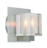 Crystal Rectangle Frosted crystal glass rectangular cylinders. Dimmable with ELV dimmer. Crystal Pristine crystal cut and polished glass wall sconces.