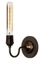 RT6B Antique style tubular lamp and socket. Dimmable with Triac dimmer.