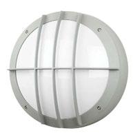 Lux Round Grid Die cast aluminum powercoated in white or silver. Polycarbonate or glass diffuser, gasketed and IP65. Lux Round Visa Die cast aluminum powercoated in white or silver.