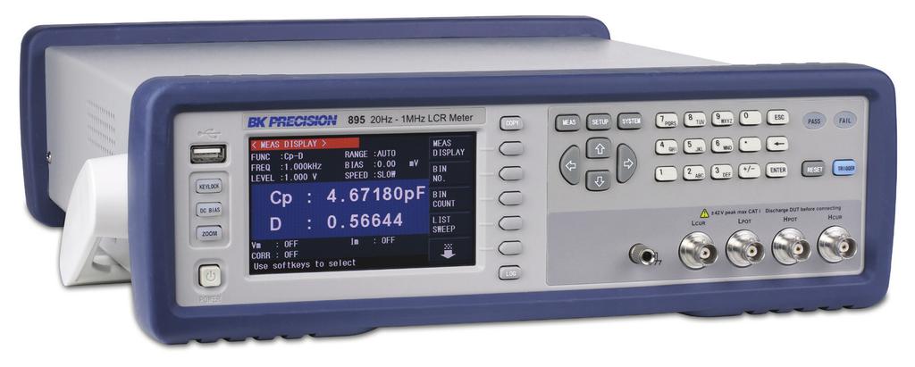 Data Sheet 500 khz / 1 MHz Precision LCR Meter Industry-Leading Performance The 894 and 895 are high accuracy LCR meters capable of measuring inductance, capacitance, and resistance of components and