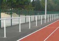 aluminium. Spacing between posts: - Aluminium handrail 2 m or 2.50 m (and 2.