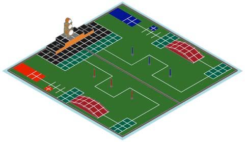 2. Field: Structure and Specifications See Figure 1 to 7 2.1. The Field consists of the Game Area and Safety Area. 2.2. The Game Area measures 12,000 mm x 12,000 mm.