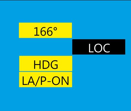 Appendix A.1 Lateral Autopilot Annunciations The LA/P (lateral autopilot) annunciator fields appear on the PFD above the airspeed tape.