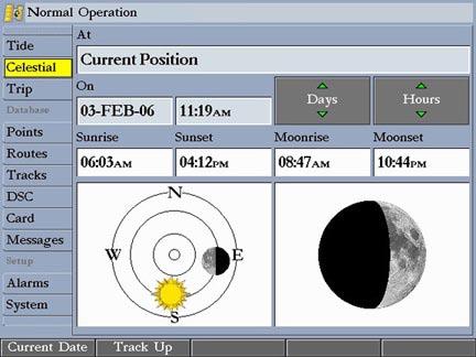 The Find Near Other Position Page shows a list of Current Stations near the selected map location. 4. Select a Current Station, and press ENTER.