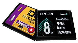 Technical Brief Digital cameras Page 4 Ease of Use Image storage EPSON digital cameras store all use CompactFlash cards for image storage, although some of EPSON's cameras also have internal memory