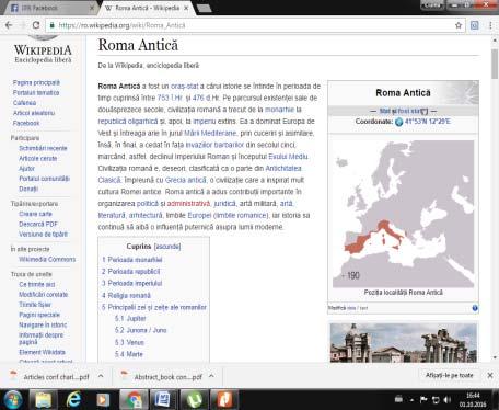 Pentru a nu-i lăsa doar cu aceste informaţii primite în clasă, profesorul le cere elevilor să pregătească pentru fiecare concept cheie o scurtă descriere, folosind versiunea românească a Wikipedia şi