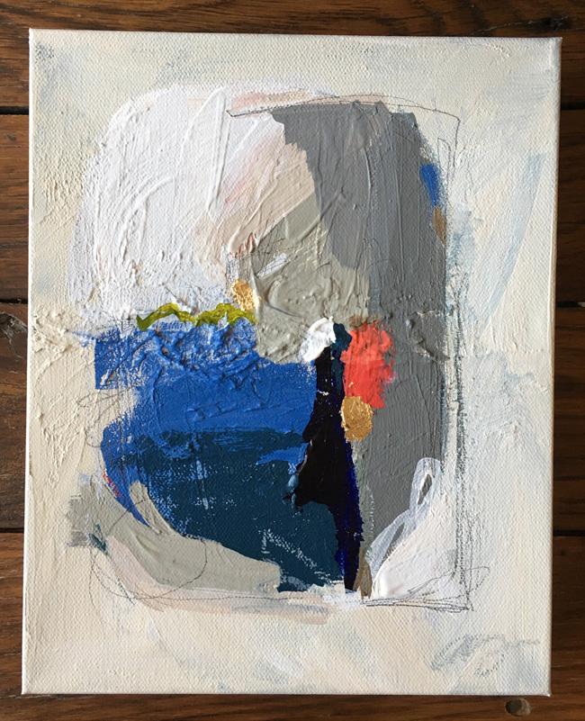 Prytania, 2018 Acrylic, oil pastel, graphite on canvas, 10 x 8,