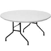 ROUND FOLDABLE TABLE Measurements: H: 73cm x W: 180cm Price: R65 (8-10 seater)