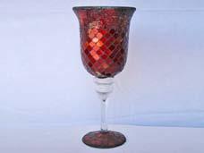 00 Red Mosaic Trim Candle