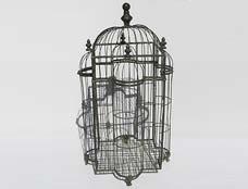 00 Large Green Wrought Iron Bird Cage