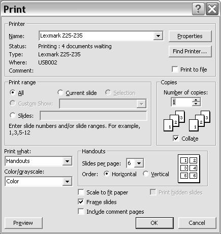 Tehnologia informaţiei şi a comunicaţiilor 63 Dacă se doreşte stabilirea valorilor pentru parametrii tipăririi la imprimanta aleasă (calitatea tipăririi, rezoluţia etc.