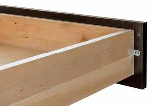 Dovetail Drawer Box Upgrade Standard Metal Drawer Box Upgrade Optional drawer construction options Melamine Drawer Box construction 3/4
