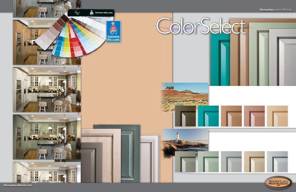 Showplace painted cabinetry and trim in any of more than a thousand Sherwin-Williams paint colors that s what Showplace ColorSelect gives you.