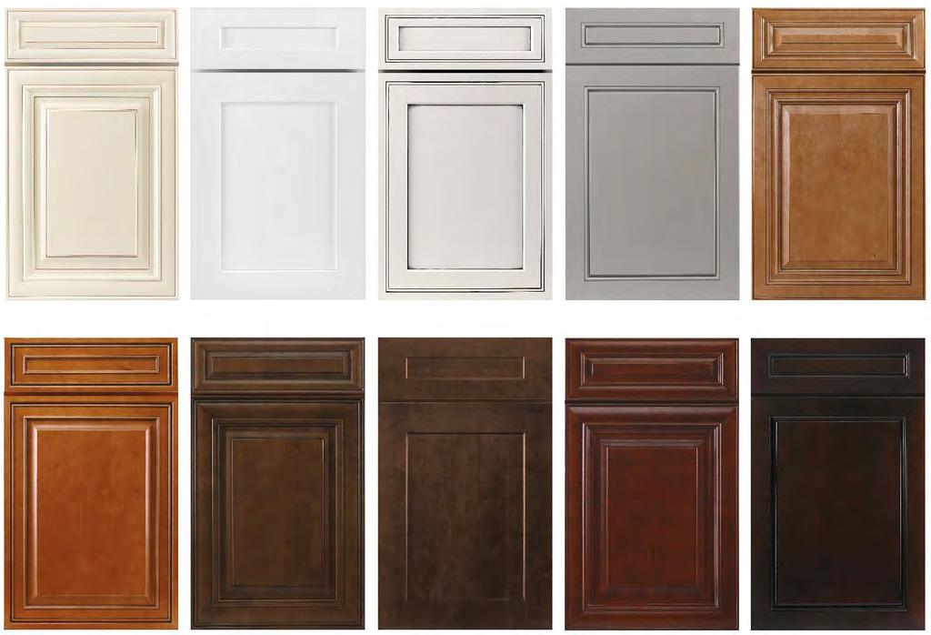 Stock Cabinetry 1 2 3 4 5 6 7 8 9 10 J&K Cabinetry Stock Full Overlay Door Styles, Colors and Finishes. 1. A7...Creme with Glaze 2. S8...White 3. H9...Pearl with Glaze 4. K3...Greige 5. CO66.