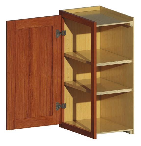 10 9 7 1. Solid wood hanging rail for secure fastening to wall 2. Solid wood corner blocks in base cabinets add strength and stability 5 8 3.