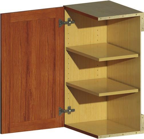 ¾ thick top, bottom and side panels * for outstanding strength 2. ¾ adjustable shelving * 10 3. ¾ thick hanging rail * for secure fastening to wall 4. Color matched edge-banding 5.