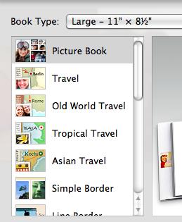 Select the album and click on Book or Create (at the bottom of the iphoto window see screenshots to the right.