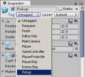 Start by creating a new Quad. GameObject -> Create Other -> Quad. Select the new game object and rename it to Pickup.