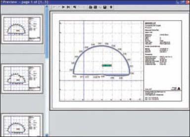 Figure 7 - Control of cross sections by using Software Leica TMS Office (http://www.amberg.