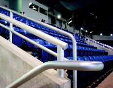 Section A Interna-Rail Components Handrail systems utilizing Interna-Rail in-line fittings provide a sleek architectural finish with anodized fittings and aluminum pipe.