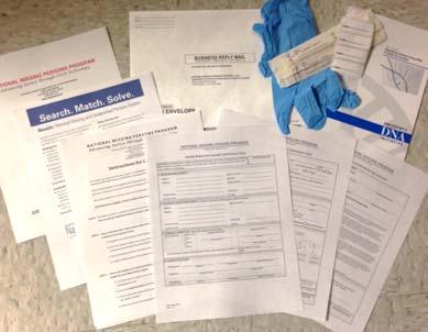 Family Reference Collection Kits Chain of custody form Consent form Donor Relationship Fax Back form Latex gloves Buccal swab collectors Return envelope These materials ensure proper