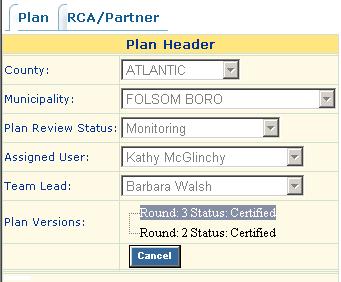 Accessing the RCA/Partnership in CTM At the Plan Header (or any Plan Screen) Click the RCA/Partner tab to get to the