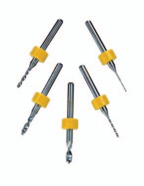 52 Carbide and with 3 mm These drills are optimal for plastics and printed circuit boards, but also well suitable for non-ferrous metals.