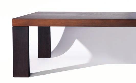 top in rosewood and walnut legs.