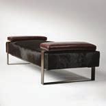 Brass, Blackened Steel, Non Directional Brushed Brass, Non Directional Brushed Nickel DOUGAN LOUNGE CHAIR 3890 W 34.