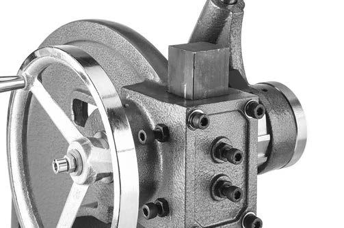 If necessary, further adjust cap screws as described in Step 2. Handwheel Ratchet Latch Figure 7. Handle inserted into receiver.