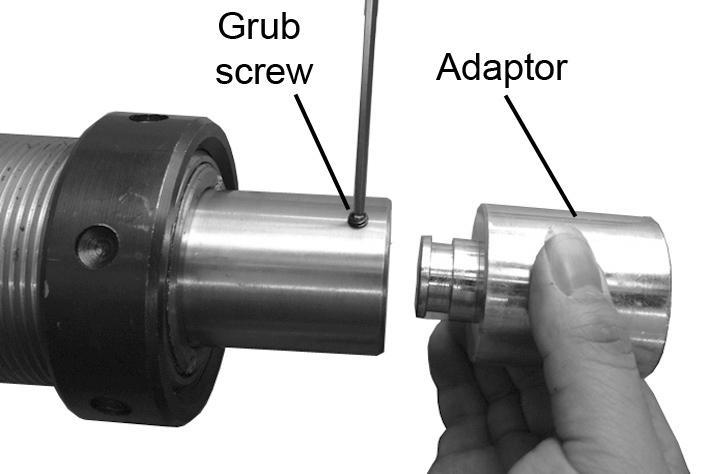 Secure the pressure cap by tightening the grub screw with a suitable hex key.