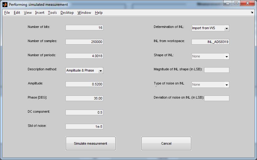 Fig. 7 Creating simulated measurement descriptor in the GUI V.
