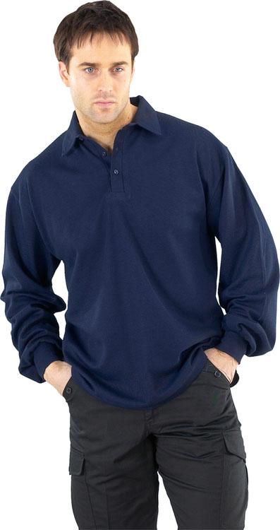 CLICK FLAME RETARDANT ANTI-STATIC LONG SLEEVE POLO CFRPSLSAS S - 6XL Flame Retardant Anti-Static long sleeved polo shirt. FR properties will not diminish with repeated laundering.