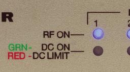 The RF path from the respecti input to the corresponding output is enabled. Switch is set to DC & RF ON.
