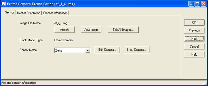 5. Note that the camera displayed, Zeiss, is the same as that entered for the first image. 6.