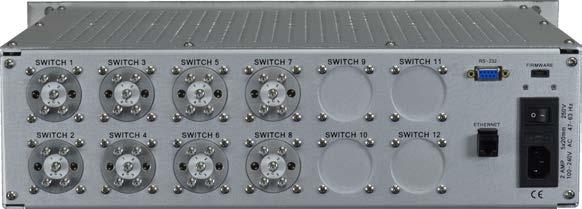 switches (DC-18 GHz) Expandable to 12 switches 3RU 19" rack enclosure (10) 1P4T