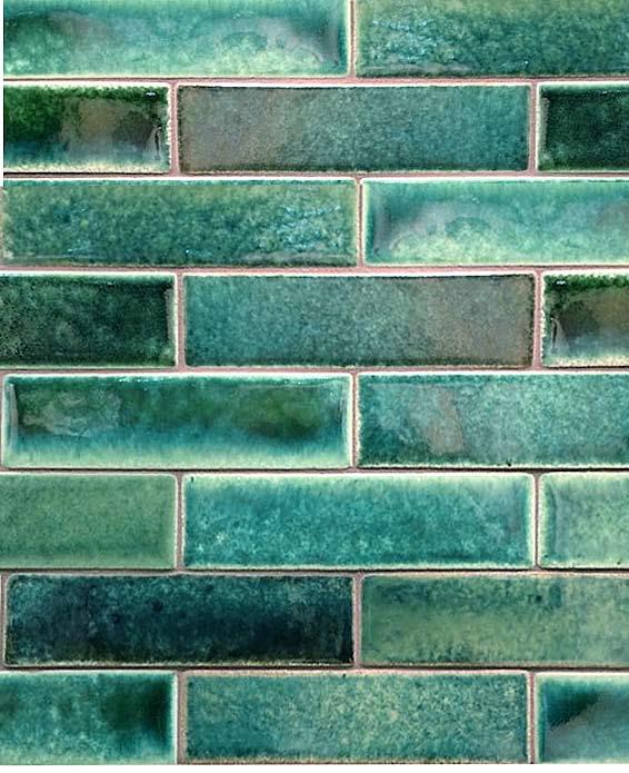 Blue Lagoon Amber Fan Water Lily SenecaStudio can be custom blended with any Seneca Tile colors