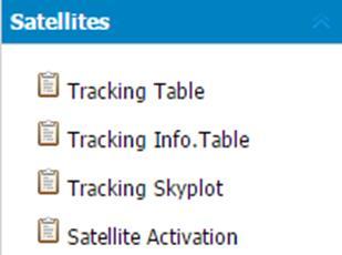 SATELLITES MENU Use the Satellites menu to view satellite tracking details and enable/disable GPS, SBAS,