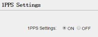7. Configuring through a web browser 5.3.9. 1PPS SUBMENU Use this button to turn on or turn off 1PPS. 5.4.
