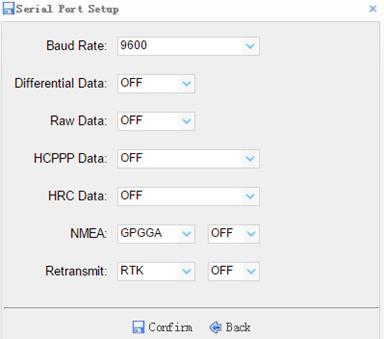 will appear select Baud Rate used to transmit data configure the messages that you want to